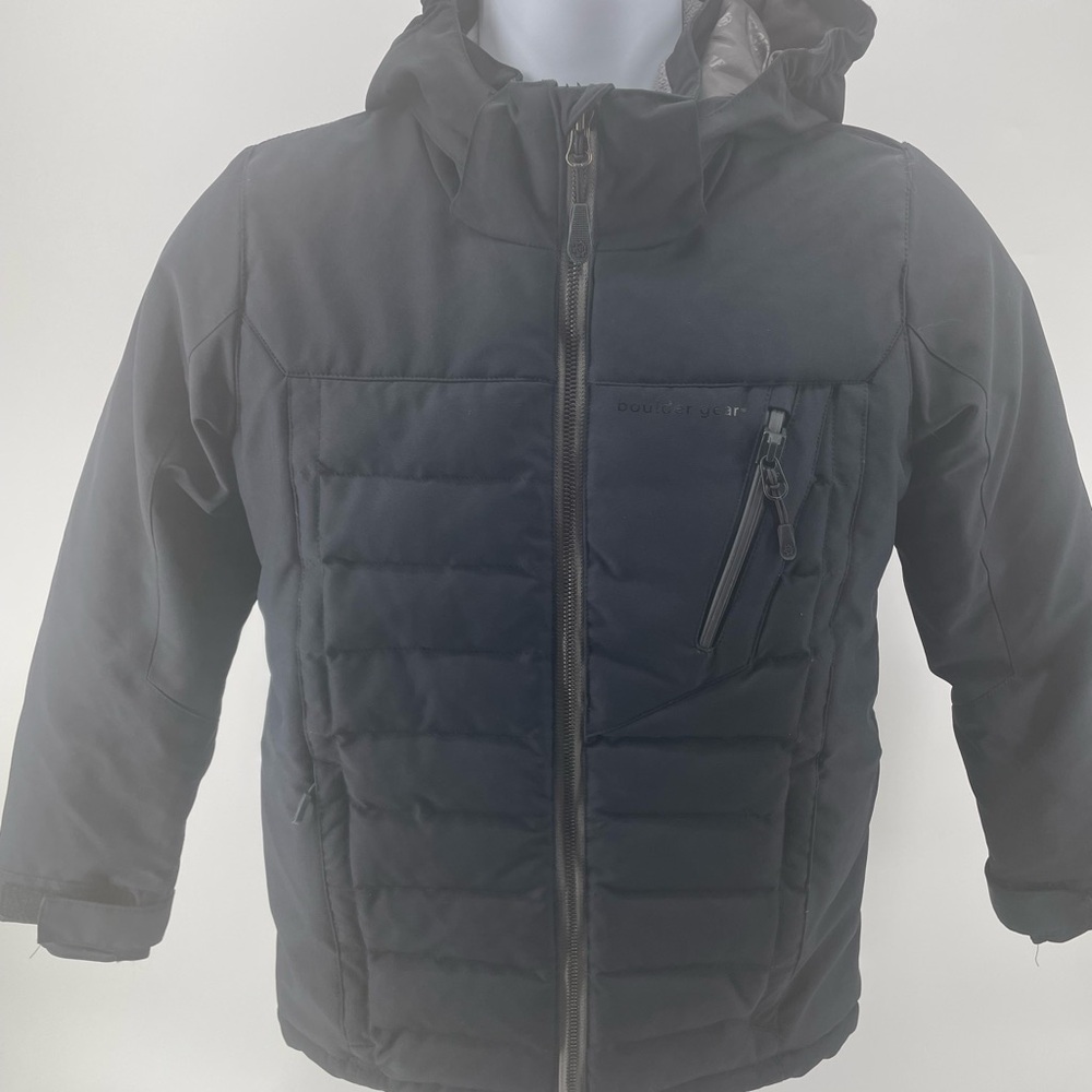 Boulder Gear Black Insulated Puffer Kids Ski Jacket with Hood